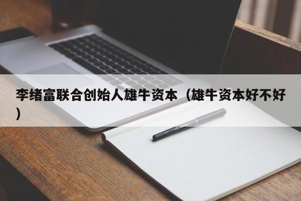 李绪富联合创始人雄牛资本（雄牛资本好不好）