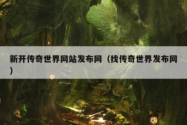 新开传奇世界网站发布网（找传奇世界发布网）